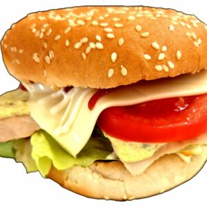 066 - Burger au poulet (poulet grillé) avec Coca et frites