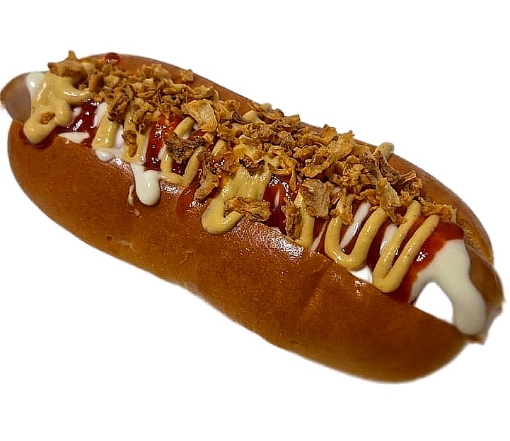 071 – Hot Dog SPECIAL avec Oignons frits & Frites