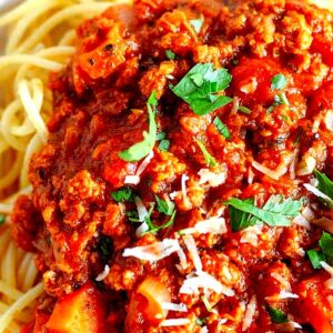 110 - spaghettis à la bolognaise